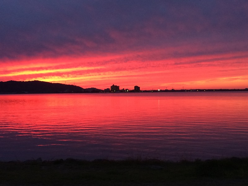 東郷湖の夕焼け